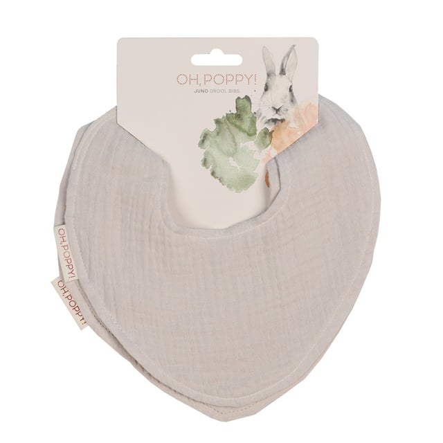 Oh, Poppy! Juno Drool Bibs Linen Beige 2 st