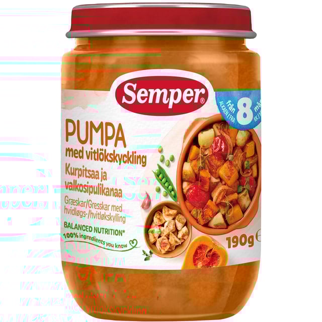 Semper Pumpa Med Vitlökskyckling Från 8 månader