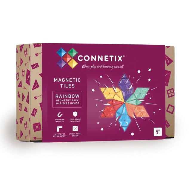 CONNETIX Regnbåge Geometripaket 30 delar