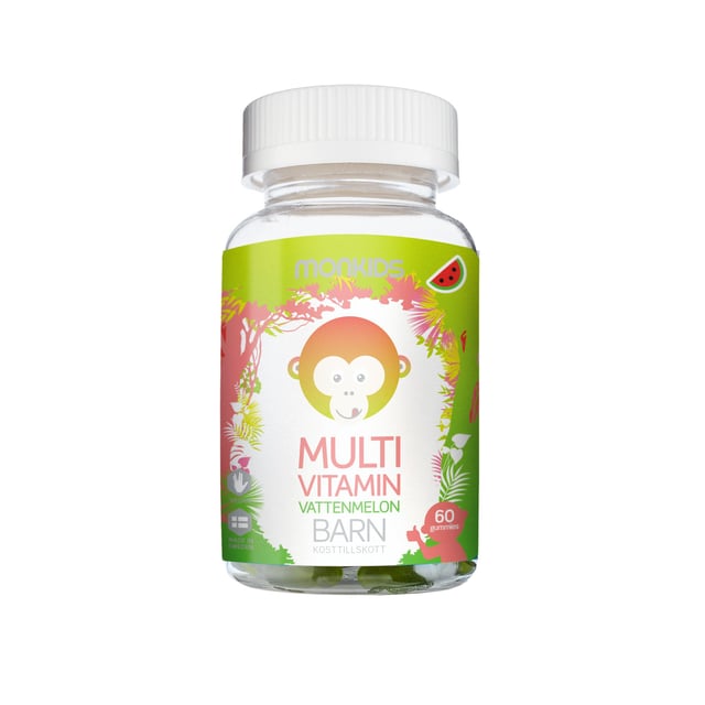 Monkids Multivitamin Barn Vattenmelon 60 tuggtabletter