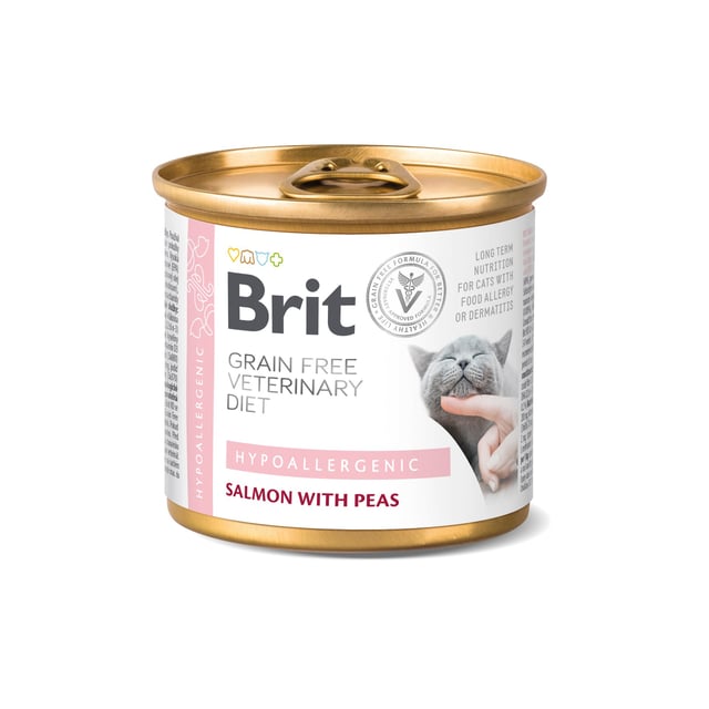 Brit Veterinary Diet Brit Grain-Free Vet Diet Cat Cans Hypoallergenic 200 g