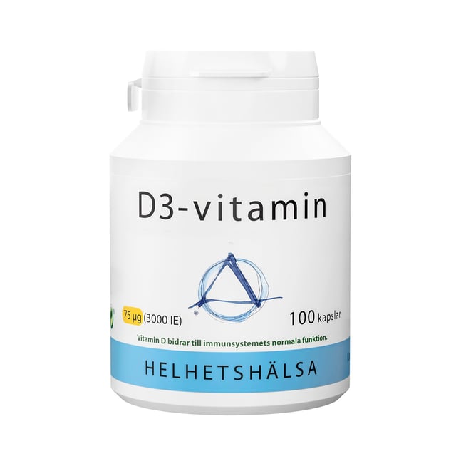 Helhetshälsa D3-vitamin 75 µg (3000IE ) 100 kapslar