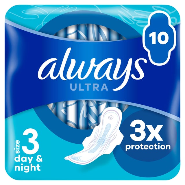 Always Ultra Day & Night Size 3 Bindor 10 st
