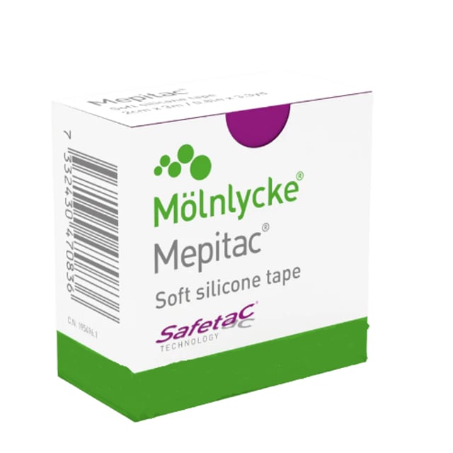 Mölnlycke Health Care Mepitac Soft Silicone Fixeringstejp 4 cm x 1,5 m