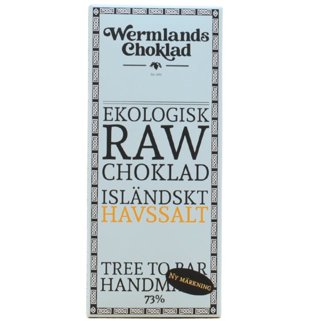 Wermlands Choklad Rawchoklad Isländskt Havssalt 50 g