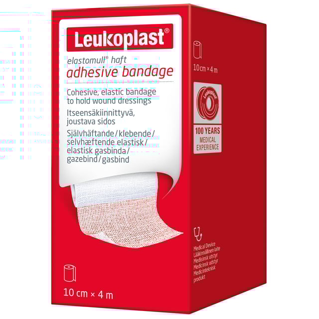 Leukoplast Elastomull Haft Självhäftande Gasbinda 10cm x 4m