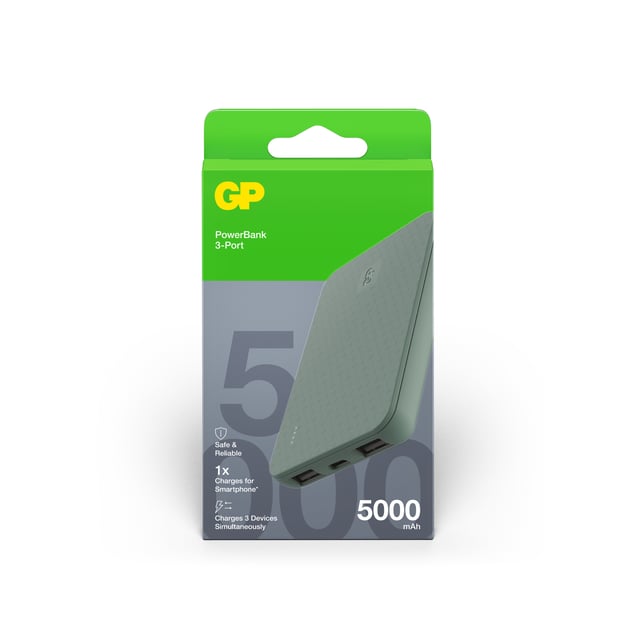GP Batteries Powerbank Plus 5000mAh Grå
