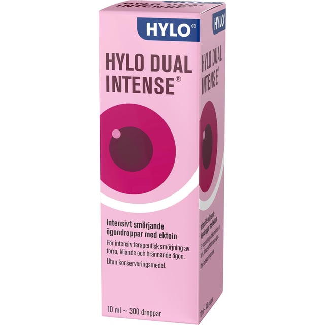 HYLO DUAL INTENSE Intensivt smörjande ögondroppar med ektoin 10ml