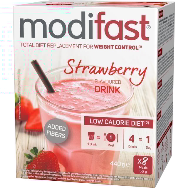 Modifast LCD Pulver Jordgubb 8 st