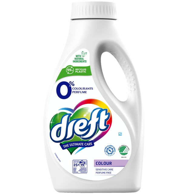 Dreft Sensitive Colour Flytande Tvättmedel 1000 ml 25 tvättar