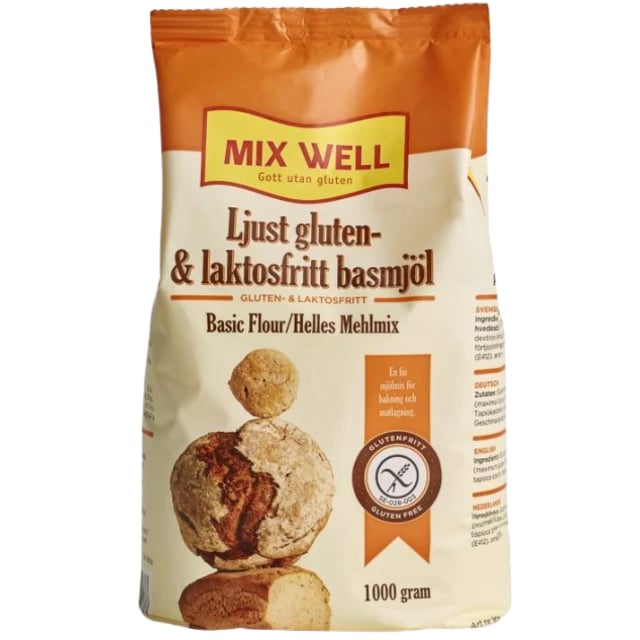 MixWell Ljust Gluten- & Laktosfritt Basmjöl 1000 g