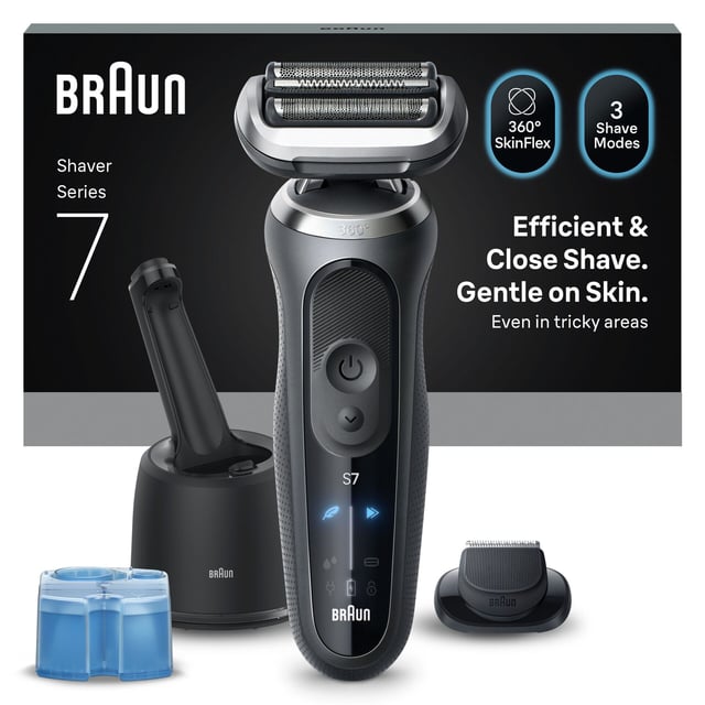 Braun Series 7 Elektrisk Rakapparat, SmartCare Center, +1 Tillbehör, 72-G7200CC, Grå