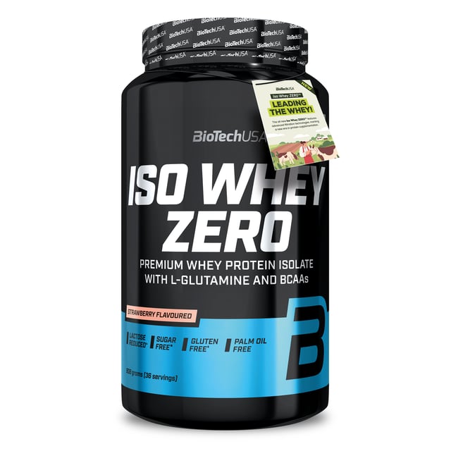 Iso Whey Zero Laktosreducerat Vassleproteinisolat Jordgubb 908 g