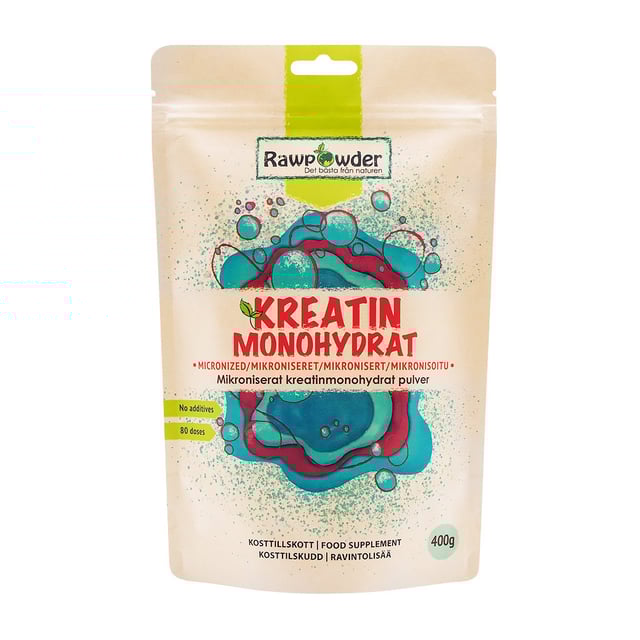 Rawpowder Mikroniserat Kreatin Monohydrat 400g