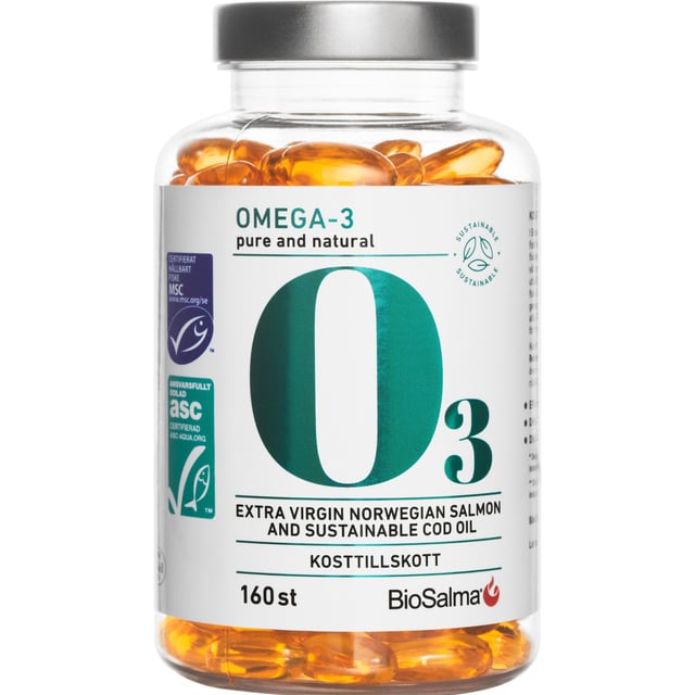 BioSalma Miljömärkt Omega-3 Pure & Natural 160 st