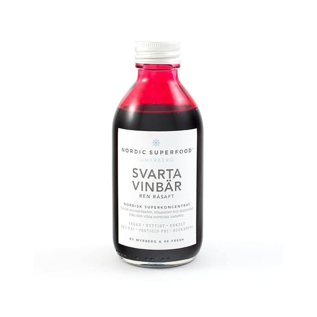 Nordic Superfood by Myrberg Svarta Vinbär Raw Juice Koncentrat 195 ml