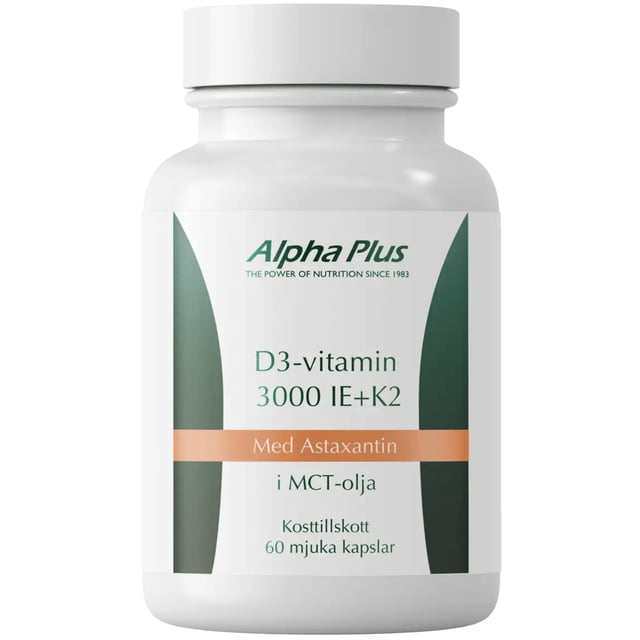 Alpha Plus D3 vitamin 3000 IE + K2 60 kapslar