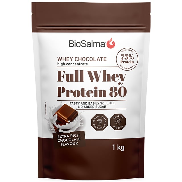 BioSalma Full Whey Protein 80 Choklad 1000g