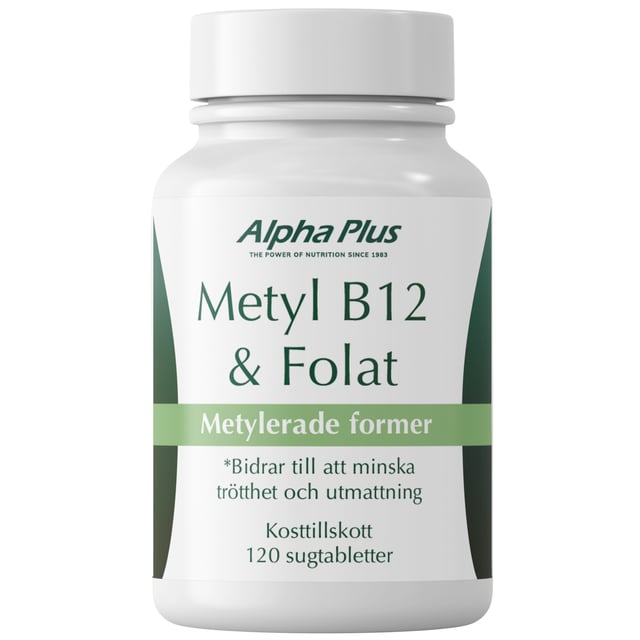 Alpha Plus Metyl B12 & Folat 120 sugtabletter