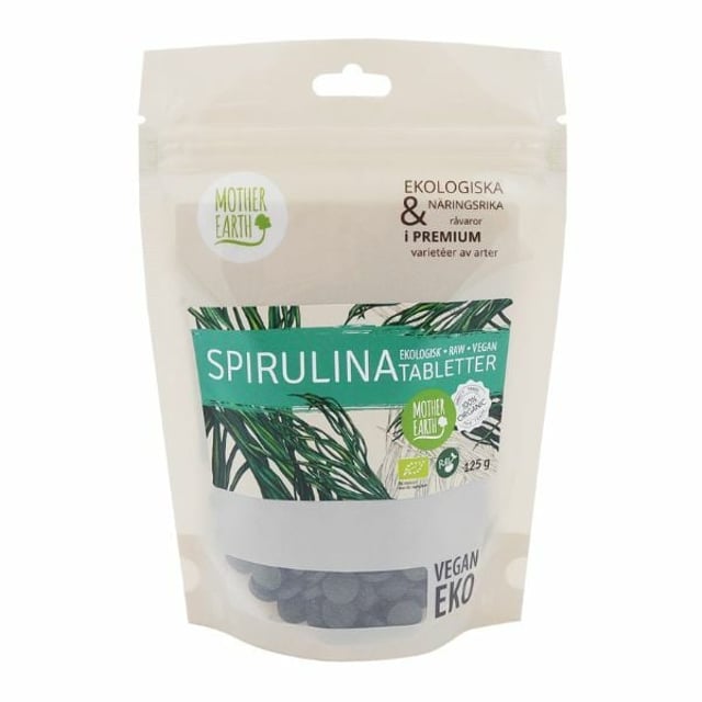Mother Earth Spirulinatabletter RAW & EKO 125gr