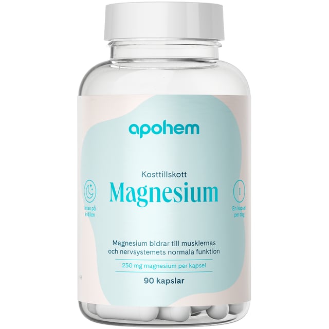 Apohem Magnesium 250 mg 90 kapslar