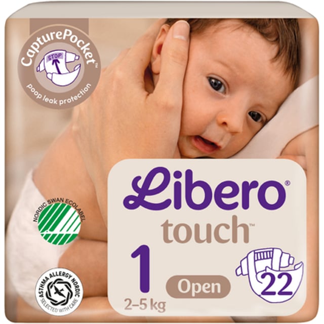 Libero Touch 1 Blöjor (2-5 kg) 22 st