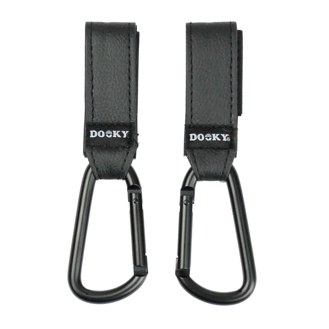 Dooky Buggy Hook Small Black 2 st