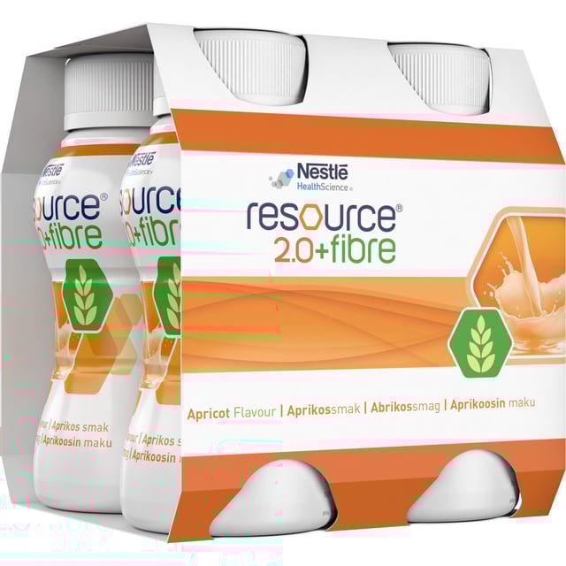 Nestlé Resource 2.0+Fibre Aprikos 4 x 200 ml