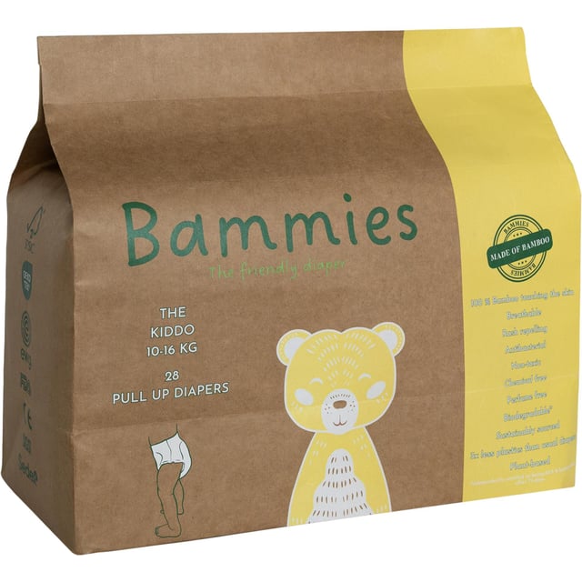 Bammies Bambublöjor Byxblöjor The Kiddo 10 - 16 kg 28 st
