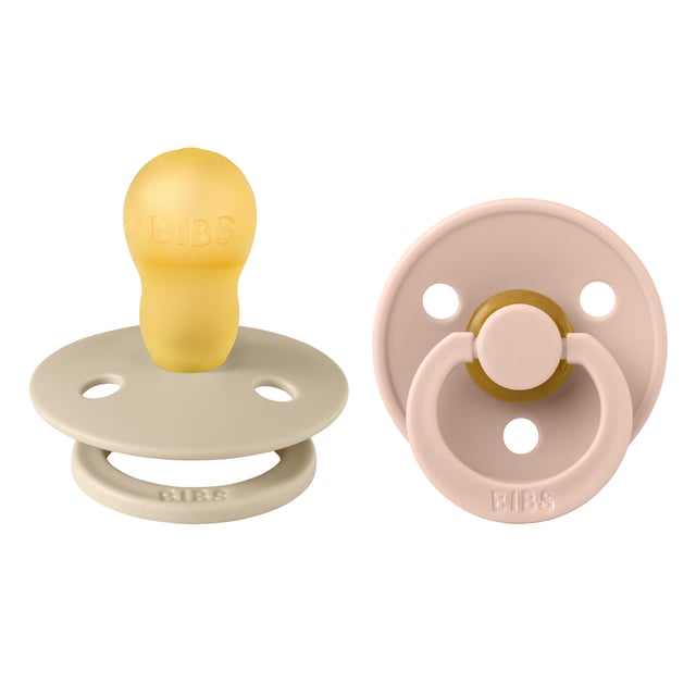 BIBS Pacifier Colour Latex 18+ månader Size 3 Vanilla/Blush 2 st