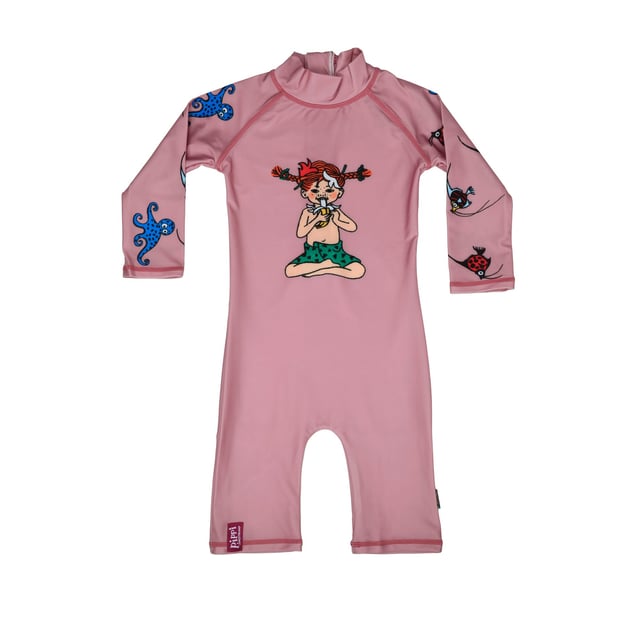 Swimpy UV-dräkt Pippi Söderhavet Rosa Stl 74-80