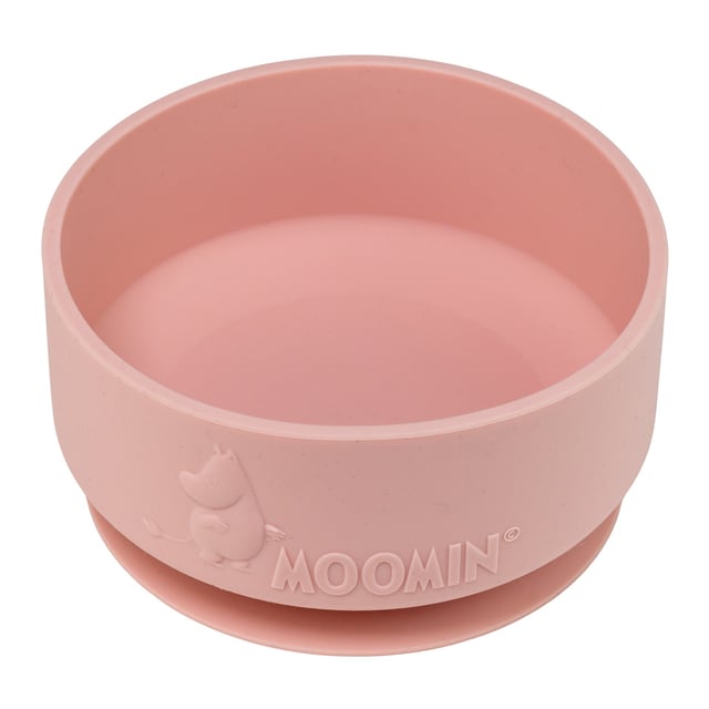 Rätt Start Mumin Silikon Skål med Sugkopp Rosehip Pink