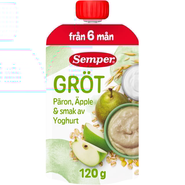Semper Gröt Yoghurt Äpple & Päron 120 g