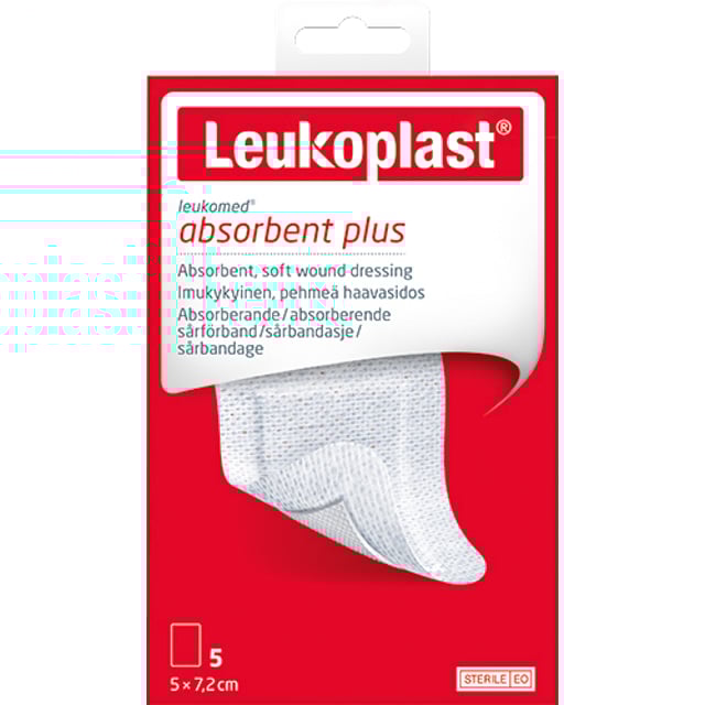 Leukoplast Leukomed Absorberande Sårförband 5 cm x 7,2 cm 5 st