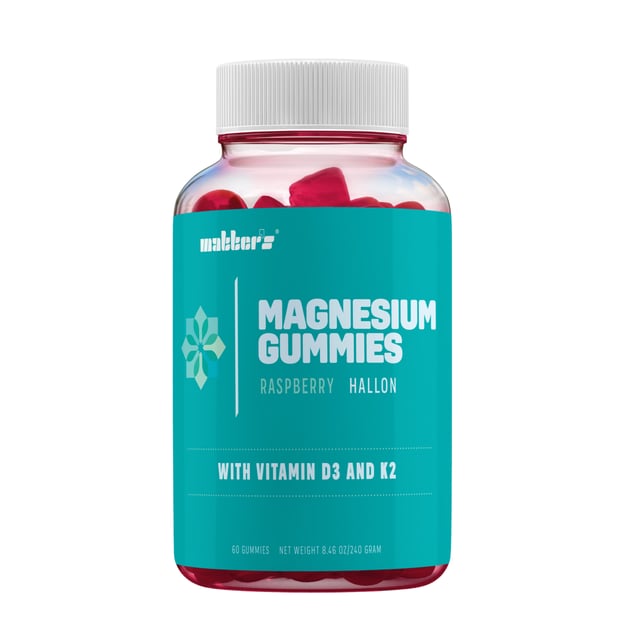 Matters Magnesium + K2 & D3 Gummies Hallon 60 st