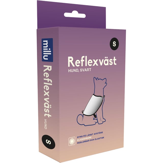 Millu Reflexväst Hund Svart S