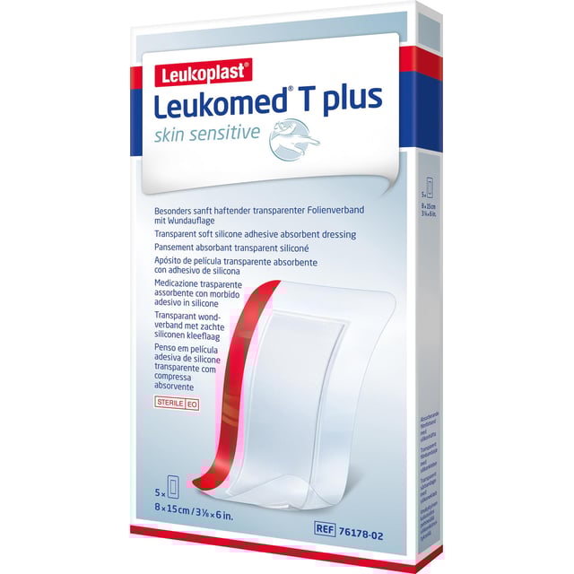 Leukoplast Leukomed T Plus Skin Sensitive 5 st 8x15 cm