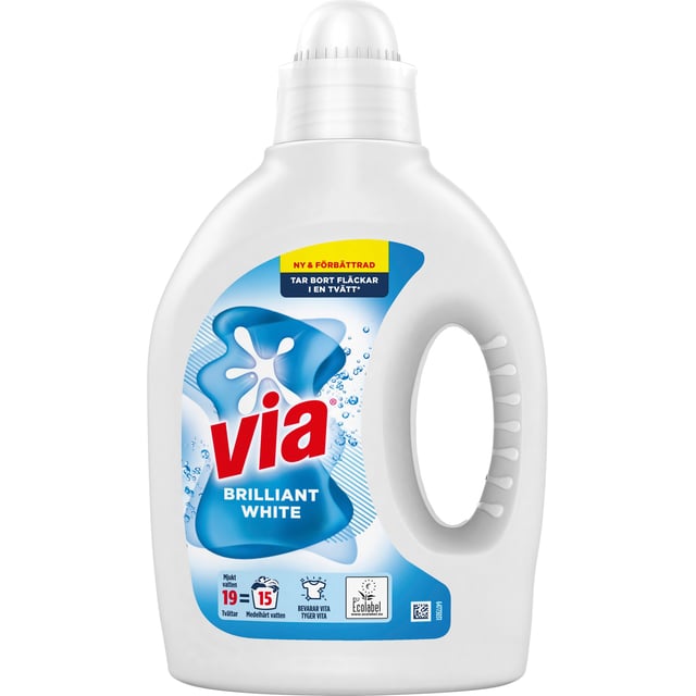 Via Flytande Tvättmedel White 760 ml