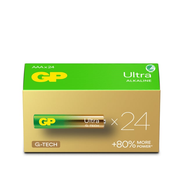 GP Batteries Ultra Alkaline AAA LR03 Svanenmärkt 24 st