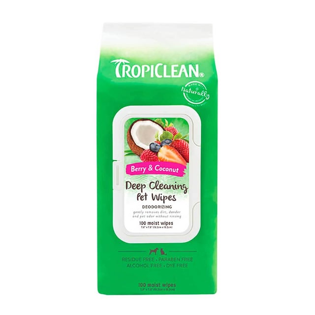 TropiClean Deep Cleaning Wipes 100 st