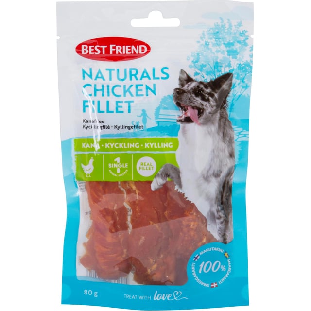Best Friend Naturlig Kycklingfilé Hundgodis 80 g