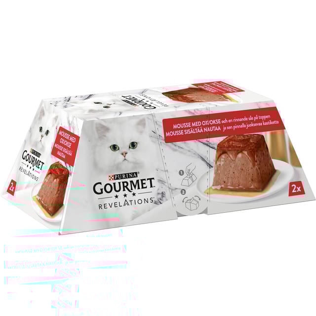 Purina Gourmet Revelations Kattmat Mousse Oxe 2 x 57 g