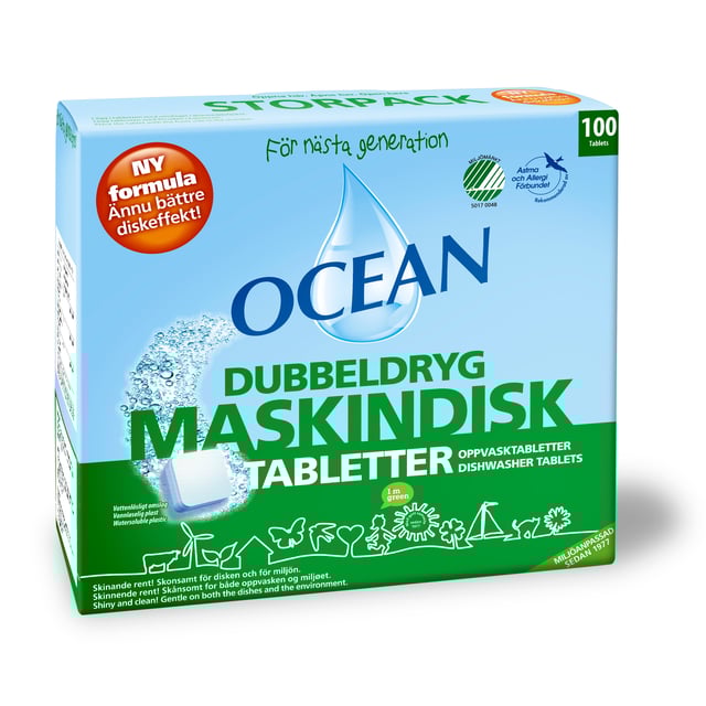 Ocean Maskindisktabletter 100 st