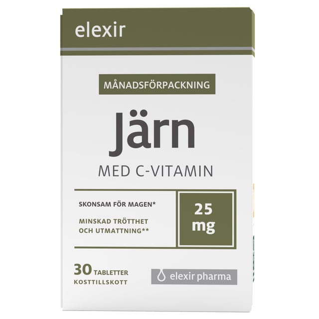 Elexir Pharma Järn med C-vitamin 30 tabletter