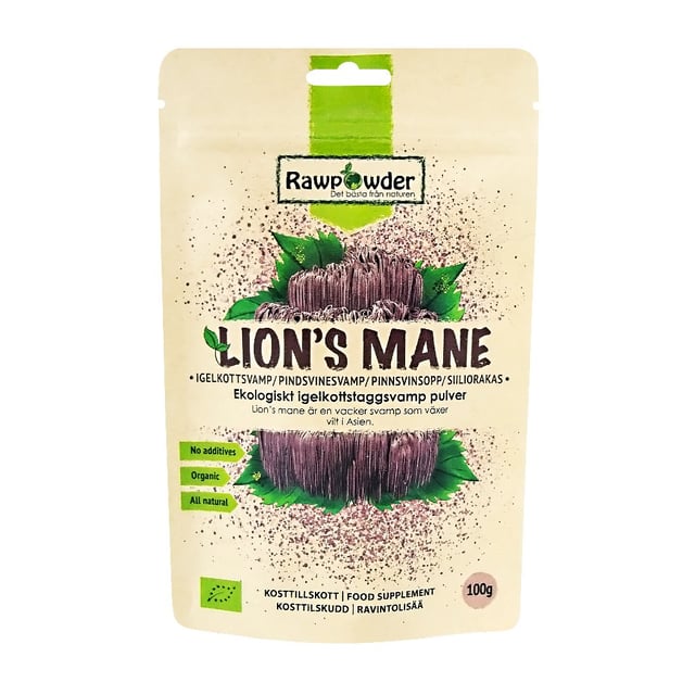 Rawpowder Lion's Mane Pulver EKO 100g