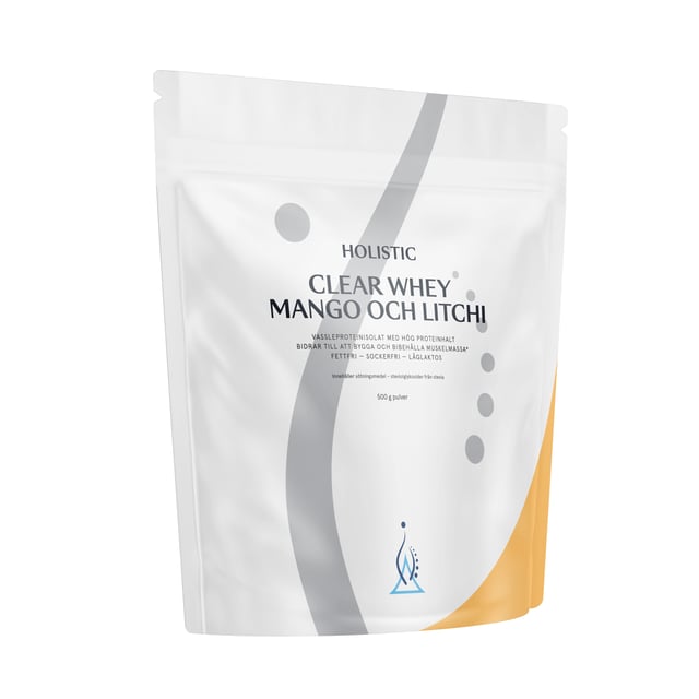 Holistic Clear Whey Vassleproteinisolat Mango & Litchi 500g