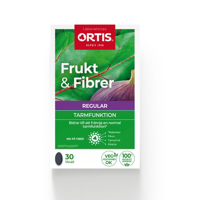 Ortis Frukt & Fibrer Normal Tarmfunktion 30 st