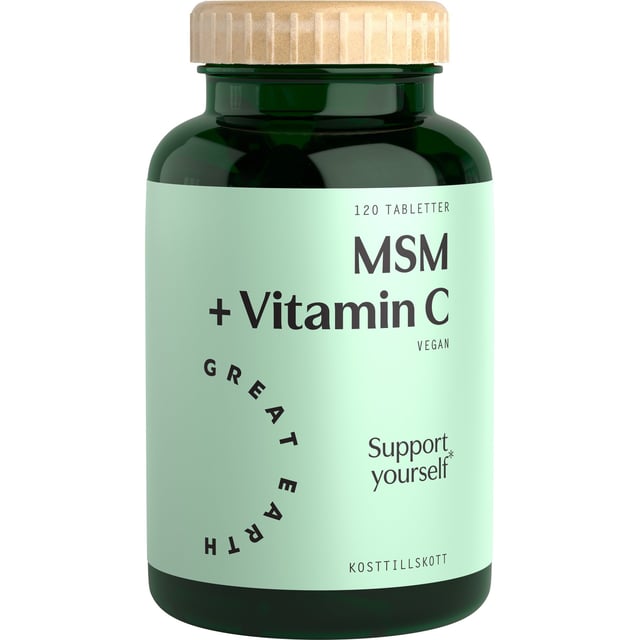 Great Earth MSM 1000mg + Vitamin C 120 tabletter