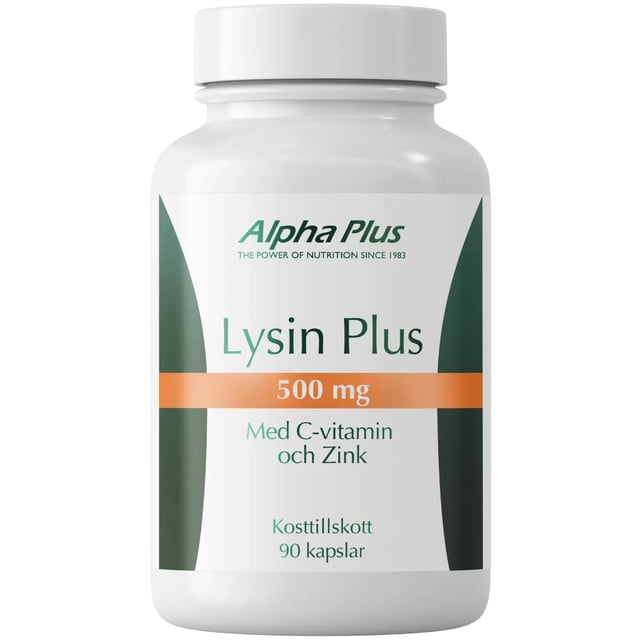 Alpha Plus Lysin Plus 500 mg 90 kapslar