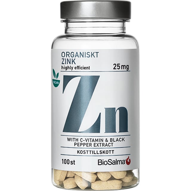 BioSalma Organiskt Zink 25 mg 100 st